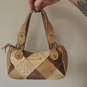 The Stone Y2K Faux Leather Patchwork‎ Mini Handbag